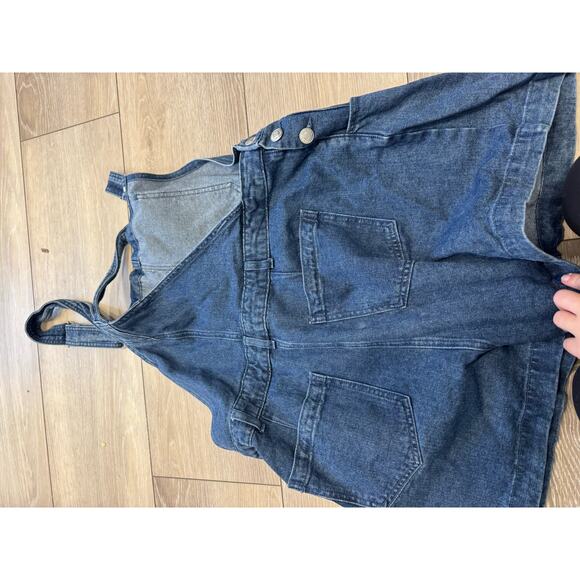 Forever 21 denim overalls shorts size 0x - Picture 3 of 4
